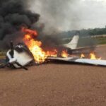 Avião interceptado pela FAB e incendiado em Mato Grosso - Divulgação/FAB
