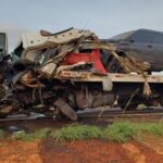 Caminhão-guincho ficou destruído após acidente na BR-158 - Reprodução