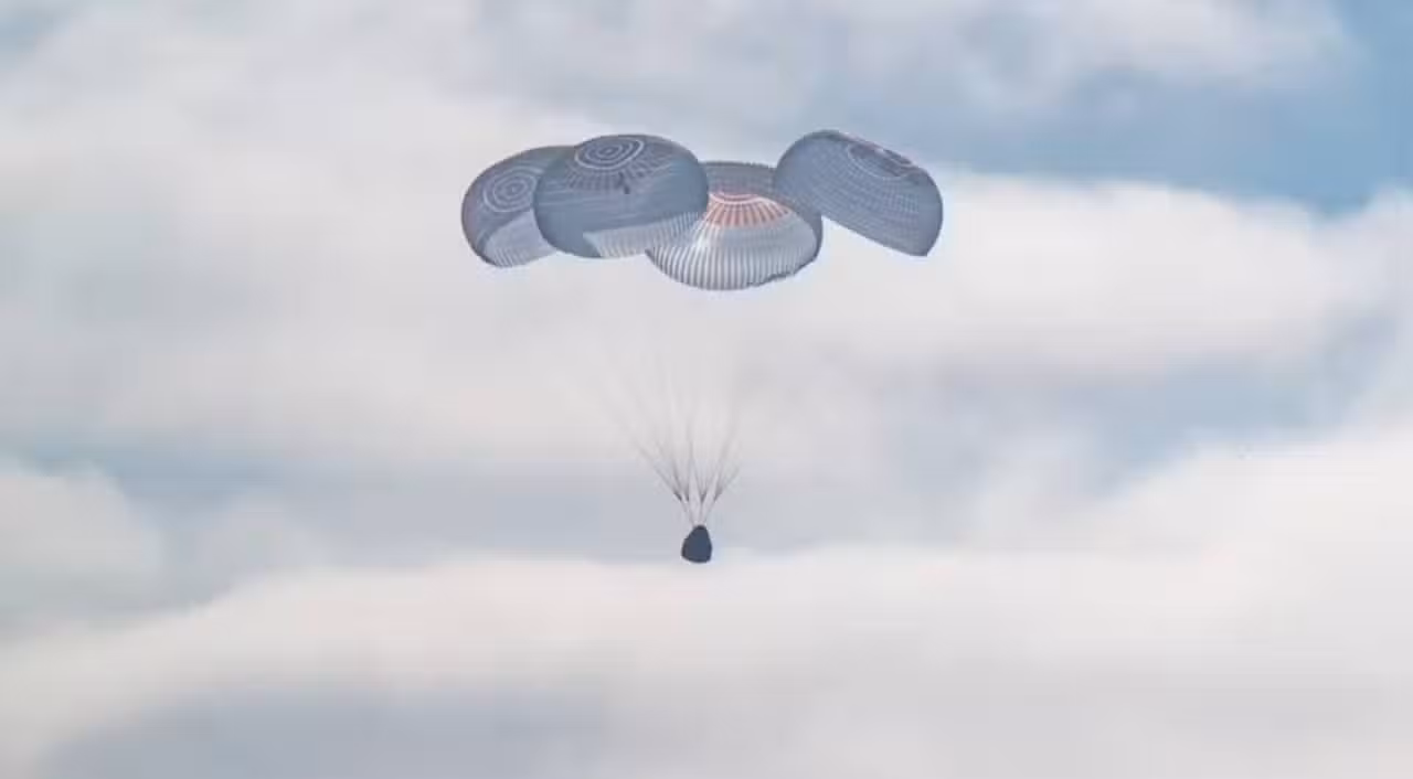 Cápsula Dragon, da SpaceX, - Reprodução/ NASA