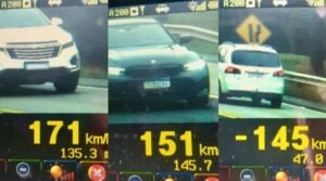 Carro é flagrado a 171 km/h em trecho de 80 km/h em Mafra - Reprodução