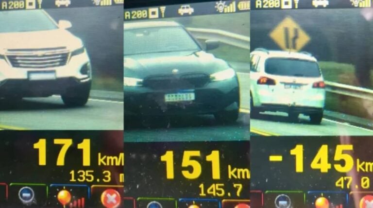 Carro é flagrado a 171 km/h em trecho de 80 km/h em Mafra - Reprodução