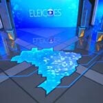 Cenário em que seria realizado o debate - Jornal Nacional/ Reprodução