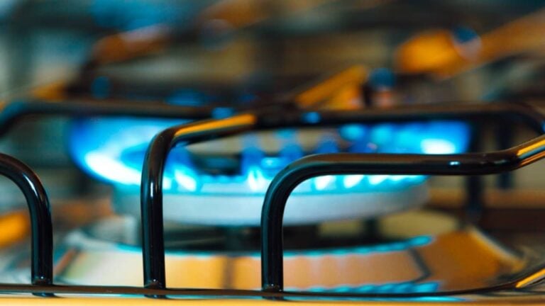 Chama azul, gás de cozinha, fogão - RafaPress/ istockphoto.com