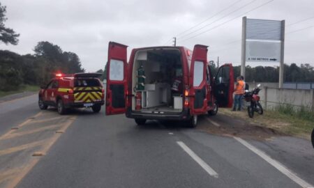 Ciclista morre após sofrer hemorragia - Divulgação/Bombeiros Voluntários de Barra do Sul