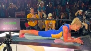DonnaJean Wilde quebra recorde de abdominal prancha - Instagram/worldseniorgames