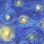 Estrelas brilhantes em um fundo abstrato do céu azul no estilo de pinturas - WhataWin/shutterstock.com