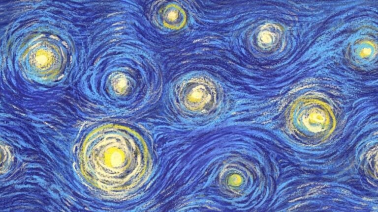 Estrelas brilhantes em um fundo abstrato do céu azul no estilo de pinturas - WhataWin/shutterstock.com