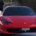 Ferrari de Neymar batida - Twitter / Esport3