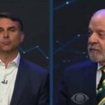 Flávio Bolsonaro e Lula em debate - Reprodução/Band TV