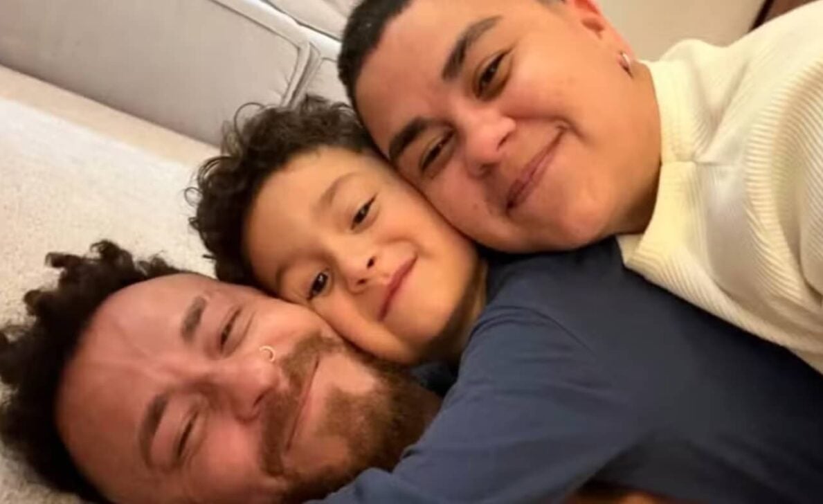 Fred Bruno com o filho, Cris, e o irmão, Gab - Reprodução/Instagram