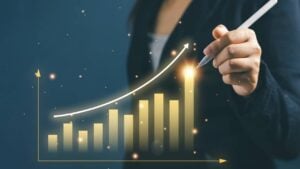 Gráfico positivo, ações em alta - Ksw Photographer / shutterstock.com