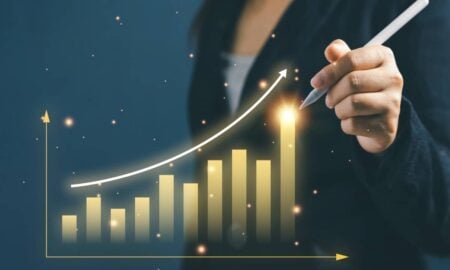 Gráfico positivo, ações em alta - Ksw Photographer / shutterstock.com