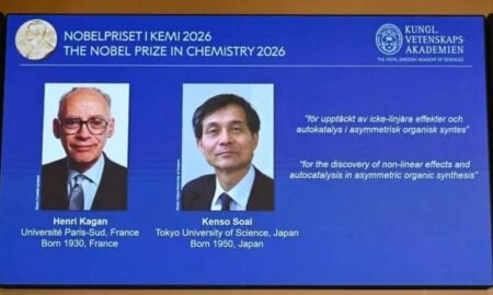 Henri Kagan e Kenso Soai vencedores do Prêmio Nobel de Química em 2026 - Reprodução/YouTube