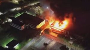 Incêndio na UFPE - Reprodução/TV Globo