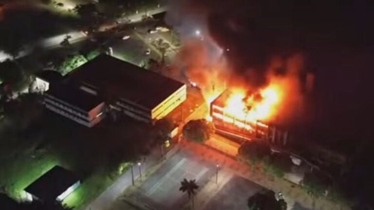 Incêndio na UFPE - Reprodução/TV Globo
