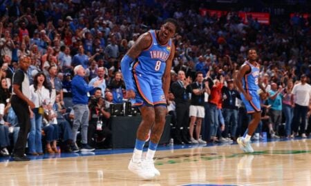 Jalen Williams sofre grave lesão na perna esquerda e sai de maca na vitória do Thunder sobre o Clippers na NBA
