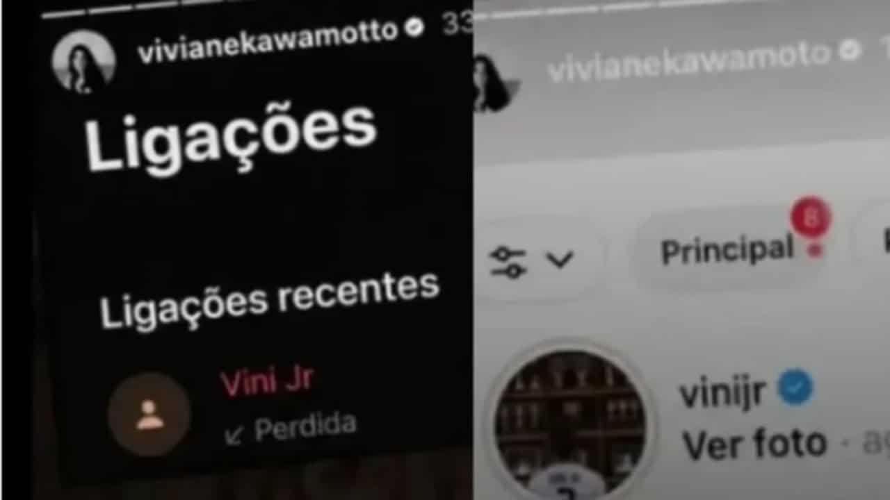 Viviane Kawamotto divulga suposta chamada de vídeo de Vini Jr