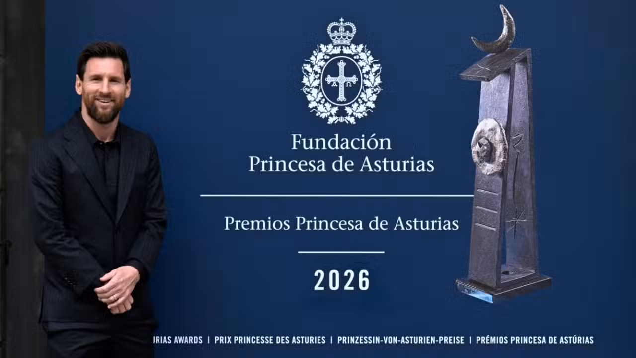 Lionel Messi desembarca em Oviedo com Antonela Roccuzzo para o Prêmio Princesa das Astúrias dos Esportes