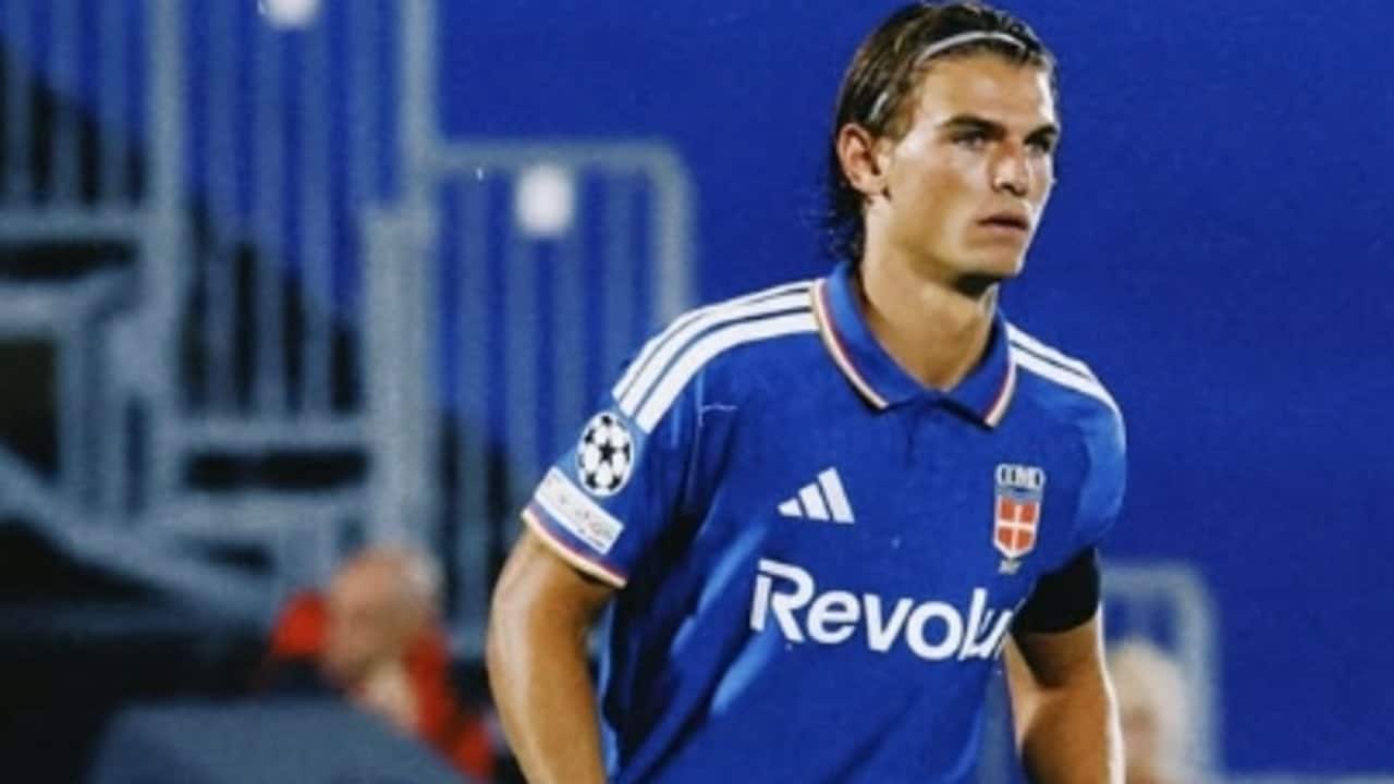Nico Paz marca golaço para o Como contra o Manchester United na Champions League no início da partida