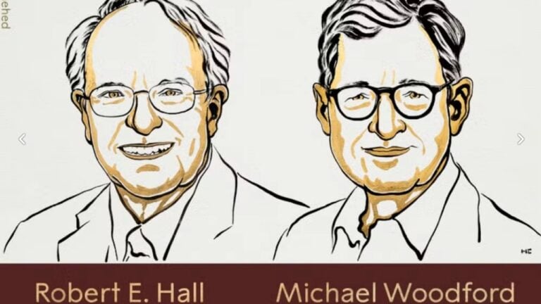 Nobel de Economia 2026 vai para Robert E. Hall e Michael Woodford - Reprodução/Nobel Prize