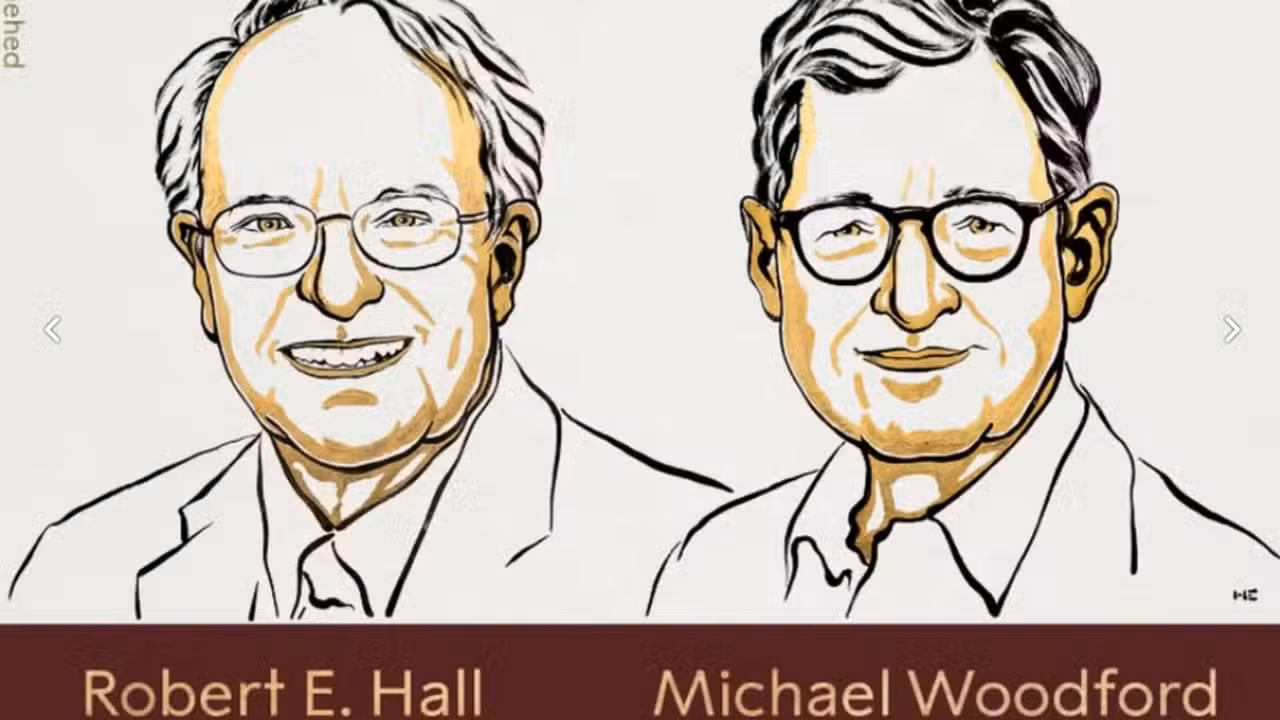 Nobel de Economia 2026 vai para Robert E. Hall e Michael Woodford - Reprodução/Nobel Prize