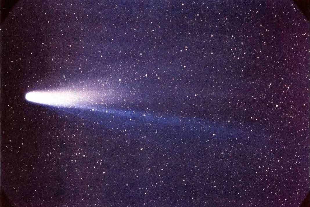 O cometa Halley fotografado em 8 de março de 1986 - NASA/W. Liller