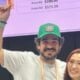 Produtor Luiz Paulo ao lado de Nara Byun, representante da empresa compradora Snow Beans Coffe - Instagram