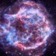 Raios X: NASA/CXC/SAO remanescente de supernova Cassiopeia A - NASA/CXC/SAO/L. Frattare e K. Arcand.