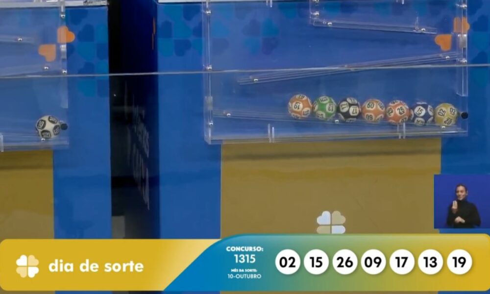 Dia de Sorte 1315 sorteia dezenas de R$ 2,6 milhões nesta segunda-feira