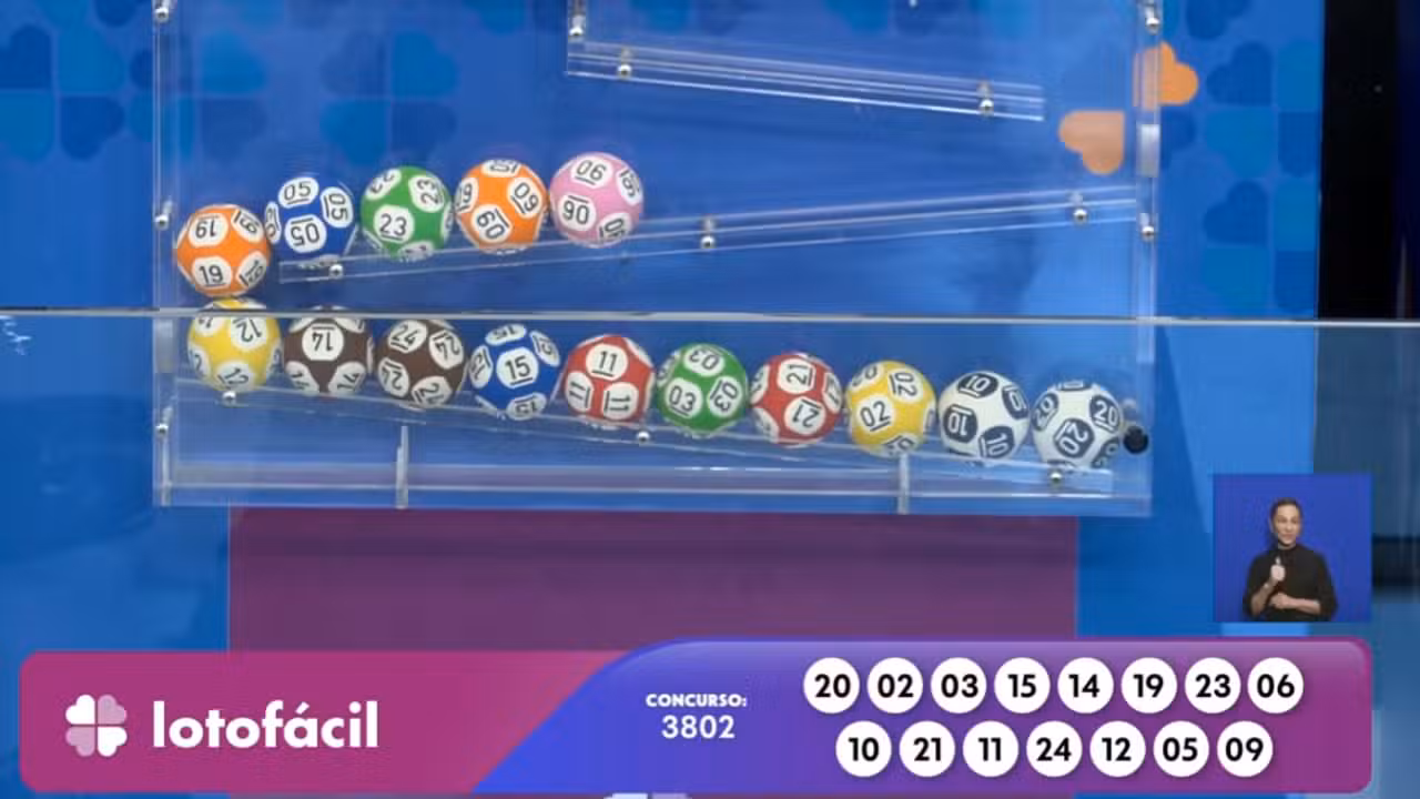 Resultado Lotofácil 3802 - Divulgação