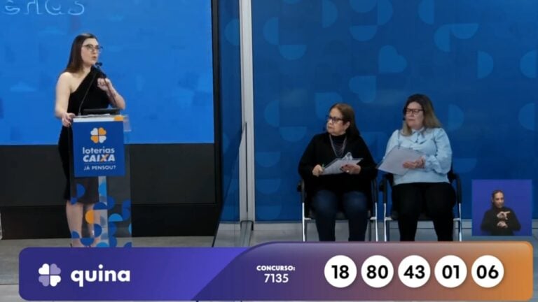 Resultado Quina 7135 - Divulgação