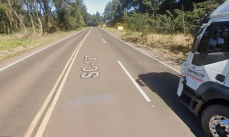 rodovia SC-157, no Oeste de Santa Catarina - Reprodução/google