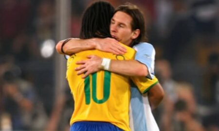 Ronaldinho Gaúcho homenageia Messi - Rede Social