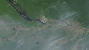 Satelite mostra Manaus encoberta por fumaça - Divulgação