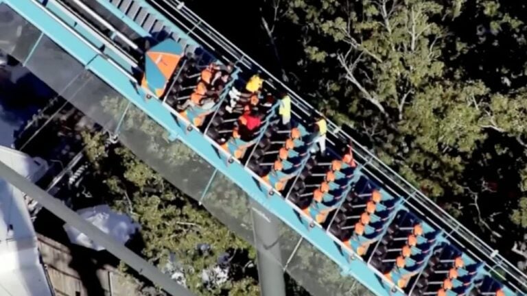 Six Flags rollercoaster in Georgia - CBS