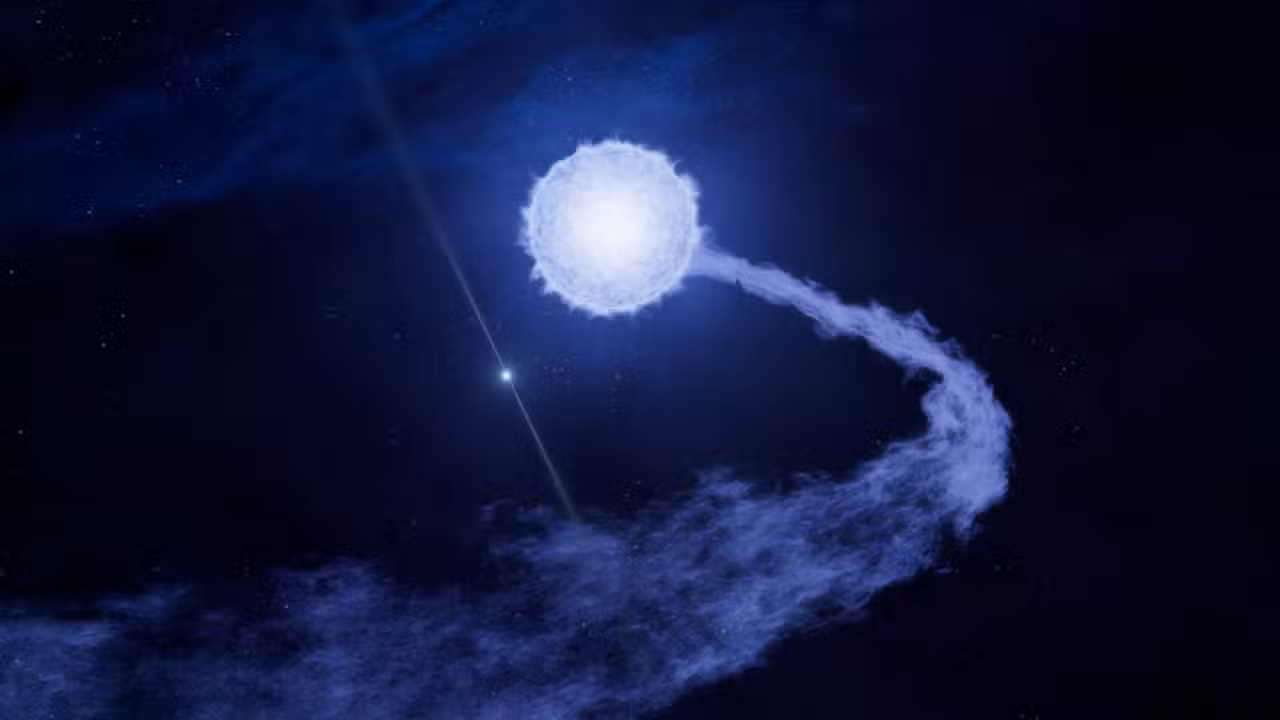 Telescopio detecta plasma de vento estelar caindo sobre um pulsar - Reprodução/YouTube/Nasa
