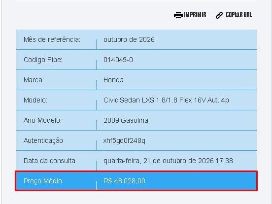 Civic LXS 1.8 Automático 2009 — REPASSE — foto 7